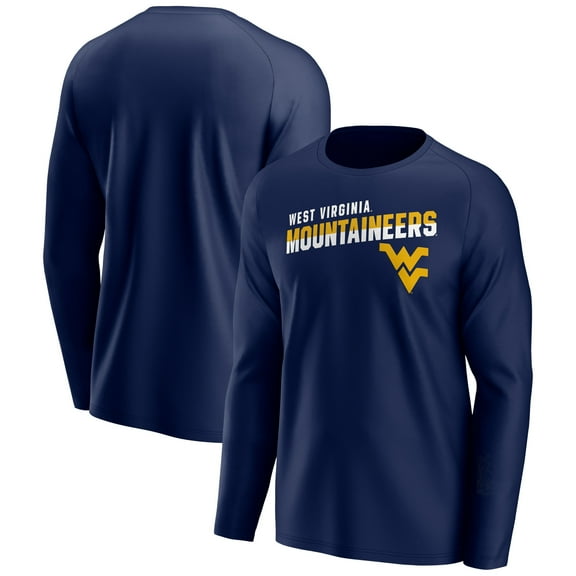 Men's Navy West Virginia Mountaineers  Long Sleeve T-Shirt