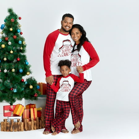 

PatPat Mosaic Christmas Family Matching YOU SERIOUS CLARK Pajamas 2-Piece Unisex