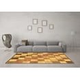 thumbnail image 3 of Ahgly Company Indoor Rectangle Checkered Brown Modern Area Rugs, 8' x 10', 3 of 4