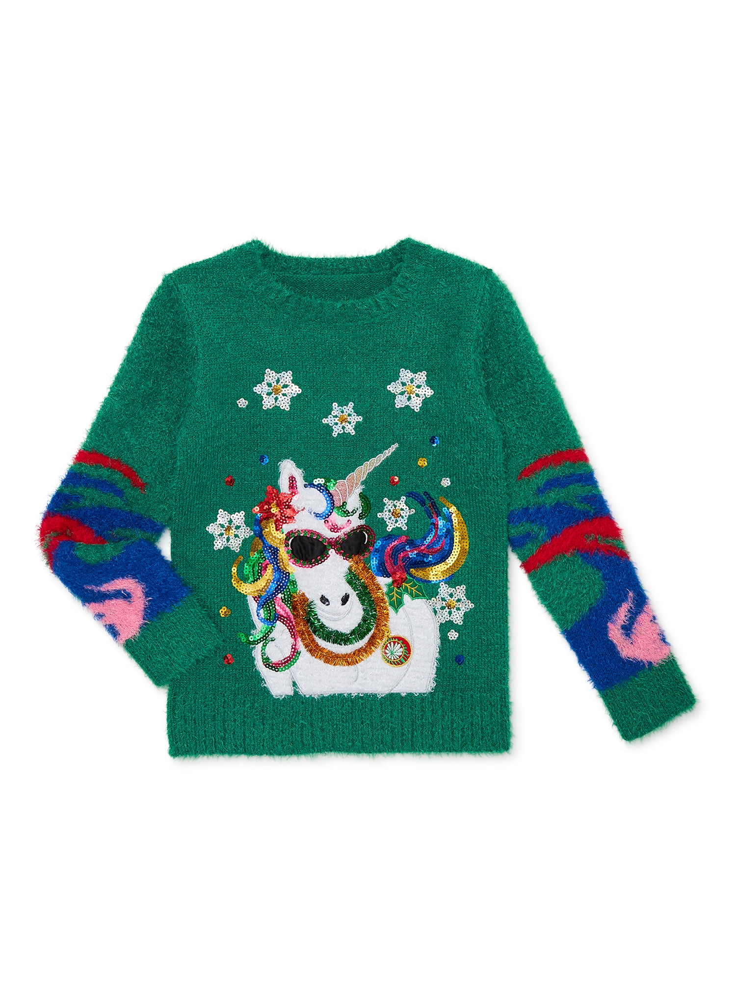 Holiday Time Girls Christmas Sweater, Sizes 418 & Plus