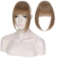 thumbnail image 2 of SEGO Hair Bangs Clip in Hair Extension 100% Human Hair Reddish Brown Clip on Hair French Fringe with Natural Flat Neat Bangs for Women Hairpiece, 2 of 8