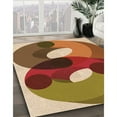thumbnail image 3 of Ahgly Company Machine Washable Indoor Square Transitional Brown Sand Brown Area Rugs, 4' Square, 3 of 7