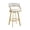 White and Gold, variant on Saturn 26" Counter Height Swivel Gray Faux Leather and Brushed Stainless Steel Bar Stool