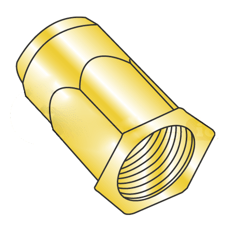 

M6-1.0 (Max. Grip 3.0mm) Hex Blind Threaded Inserts / Steel / Zinc Yellow (Quantity: 2 000 pcs)