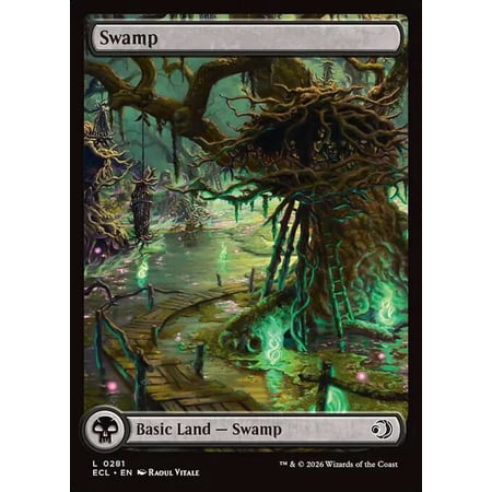 MtG Lorwyn Eclipsed Common Swamp [Full Art] #281