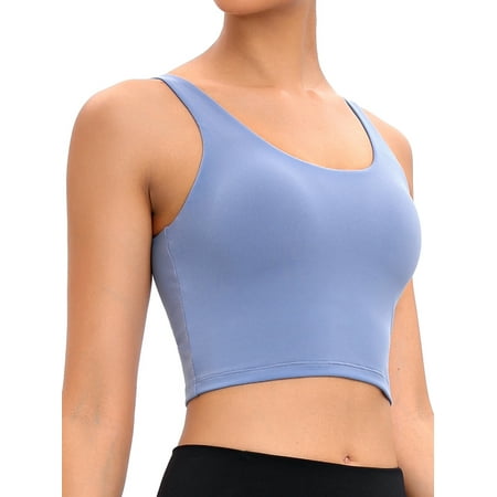 FOCUSSEXY Women Tank Tops Summer Sleeveless Basic Cami Top Shirt Removable Pads Sports Bra Women s Yoga Tank Wireless Cami Shirt Women s Camisoles