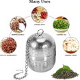 thumbnail image 4 of 1 infusor de té para té suelto, infusor de té de acero inoxidable, colador de bolas de té y hierbas, infusor de coladores de bolas de té, para té de hojas sueltas, tazas, teteras, especias Rojo Verde, 4 of 5