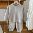 thumbnail image 6 of Tiijoy Toddler Boys Outfits Solid Casual Ribbed Sweatshirt and Pants Set, Sizes 3-4, 6 of 8