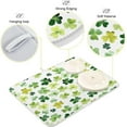 thumbnail image 4 of GZHJMY St. Patrick's Day Watercolor Clover Shamrock Dish Drying Mat for Kitchen Counter,Super Quick Absorbent Composite Sponge Dish Drying Pad,Heat Resistant Non-Slip Rack Tableware Mat (18x24Inch)f, 4 of 7