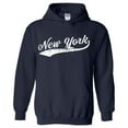 thumbnail image 5 of New York Baseball Script - Hometown Pride, Pitcher Hoodie - 2X-Large - Navy, 5 of 6