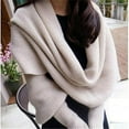 thumbnail image 5 of Freya Harper Scarf with Sleeves for Women,Scarf Sweater Wrap with Sleeves,Sleeve Wrap Scarf (Light Gray), 5 of 8