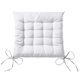 thumbnail image 1 of Lea Garden Chair Cushion - Set of 4 - Comfortable and thick outdoor cushion - Ideal for indoor and outdoor use - 40x40x5 cm - White, 1 of 2