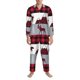thumbnail image 3 of Fotbe Buffalo Plaid Forest Pijama de Hombre con Estampado de Manga Larga, Conjunto de 2 Piezas, Ropa de Dormir Suave y Cómoda con Bolsillos-Small, 3 of 7