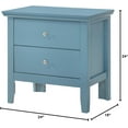 thumbnail image 3 of Glory Furniture Primo 2 Drawer Nightstand in Teal, 3 of 13