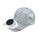 thumbnail image 2 of Sombrero con visera solar y protección para el sol, sombrero de playa para hombres y mujeres, gorra con ventilador de enfriamiento para golf Gris, 2 of 9