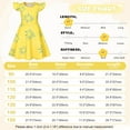 thumbnail image 2 of Benylion Little Girls Disgust Joy Costume Cartoon Party Cosplay Dress up for Kids Flutter Sleeve Dress Outfits for 7-8 Years, 2 of 6
