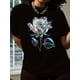 thumbnail image 1 of [Rose Printed T-shirt] Rose Printed Short Sleeve Round Neck Women's T-shirt For Spring/Summer, 1 of 6