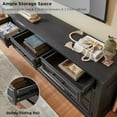 thumbnail image 3 of T4TREAM 70" Electric Fireplace TV Stand for 80" TV, Farmhouse Entertainment Center with Storage for Living Room in Black, 3 of 7