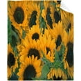 thumbnail image 1 of Sunshine Sunflower Plush Throw Flannel Nap Blankets for Travel Picnic, Bed, Sofa Warm Cozy for All Seasons Personalized Festival Gift Pets (40"X30"), 1 of 6