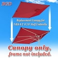 thumbnail image 4 of SUNNY Replacement Canopy Cover Only for 8.2X 3.9ft 5 Ribs Half Patio Umbrella (Burgundry), 4 of 11