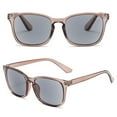 thumbnail image 7 of KOOSUFA Classic Retro Reading Sunglasses +1.0 Sun Full-lense Readers Rectangular Eyeglasses UV400 Protection UV Resistant Outdoor Eyewear for Men Women Transparent Dark Tea, 7 of 7