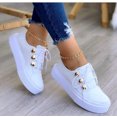 thumbnail image 3 of Lace-up Flats Sneakers Women Rivet Casual Shoes, 3 of 4