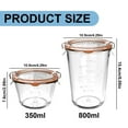 thumbnail image 3 of WECK 743 Mold Jar (Weck 743) - Glass Sourdough Starter Jar,27oz Wide Mouth Jars for Sourdough Starter,Airtight Food Storage Containers with Glass Lid for Dry Goods,Bread Baking Supplies, 3 of 7
