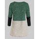 thumbnail image 2 of Suéter de manga larga de bloqueo de color de talla grande Rosegal  Chaquetas de talla grande, 2 of 5