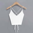 thumbnail image 4 of Camisole Tops for Women New Crop Tops Aesthetic Sexy Cute Halter Solid Fashion Casual Sleeveless Corset Top Tank Tops Womens Summer Tank Tops, 4 of 4