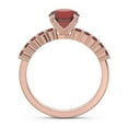 thumbnail image 4 of 2.25 Carat Round Cut Garnet Gemstone Latest Anniversary Ring for Ladies Solid 14K Rose Gold Size 7 by Diamond-Capitals, 4 of 7