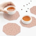thumbnail image 6 of Bingfone Vintage New Year'S Eve Party Leather Drinks Coasters with Set of 6,Suitable for Home Kitchen,Coffee Cup Coasters Home Gift, 6 of 7