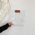 thumbnail image 4 of Bolsos transparentes para mujer Bolsos de almacenamiento de embrague de playa de PVC transparente simple (blanco), 4 of 6
