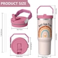 thumbnail image 5 of 1pc grandmother 30oz Tumbler with Straw & Handle - Insulated Stainless Steel Cup | Holiday Gift for Man Women (Christmas, Valentine's, Birthday), 5 of 7