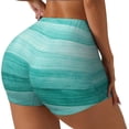 thumbnail image 2 of Naloa Teal Turquoise Biker Shorts for Women Seamless Scrunch Short Women’s Yoga Shorts for Gym Running Sport Shorts - XX-Large, 2 of 9