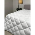 thumbnail image 2 of Abstract Down Alternative Comforter, Rhythmic Vertical Sequence of Geometric Ornaments on Plain Backdrop, Microfiber Quilt for All Season, 5 Sizes, White and Dark Eggshell, by Ambesonne, 2 of 3