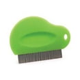 thumbnail image 2 of Flea Comb Green Plastic Contoured Grip Handle Steel Pins 3" Dog Cat Grooming, 2 of 3