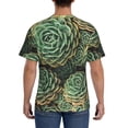 thumbnail image 2 of Naloa Succulents Men's T-Shirt Sport T-shirt Men's Basic Tee Casual Men's Shirt, Round Neck, Short Sleeves - 3X-Large, 2 of 5