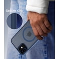 thumbnail image 6 of for iPhone 12 / 12 Pro Case Compatible with MagSafe, Translucent Matte Shockproof Phone Case Cover - Blue, 6 of 7