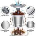 thumbnail image 2 of Vasos K reutilizables para Keurig 2.0 1.0 de acero inoxidable (paquete de 4), 2 of 8
