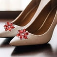 thumbnail image 4 of Milaget 2 Pcs Elegant Rhinestone Clips s Jewelry Crystal Decoration Buckle Heels Diamond Red, 4 of 6
