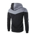 thumbnail image 3 of Dwaogom Men's Color Block Pullover Fleece Hoodie Long Sleeve Casual Drawstring Sweatshirt, 3 of 8