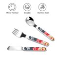 thumbnail image 3 of Honeii Three Cute Christmas Gnomes Print Children's Knife, Fork And Spoon Set,Reusable Utensils Set with Case,Travel Cutlery Set,for Kids Adults Camping, 3 of 8