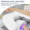 thumbnail image 3 of Almohada Arm Rest Jazalz en forma de U para manicura y uñas, color blanco, 3 of 7