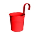 thumbnail image 1 of Hanging Metal Planter Flowerpot with Detachable Hook Drain Hole Railing Plant Pot for Balcony Garden Fence, 1 of 8