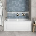 thumbnail image 2 of Streamline GA-308-18-BGL 60 in. x 32 in. Acrylic Left-Hand Drain Alcove Bathtub in Glossy White With External Drain in Brushed Gold, 2 of 7