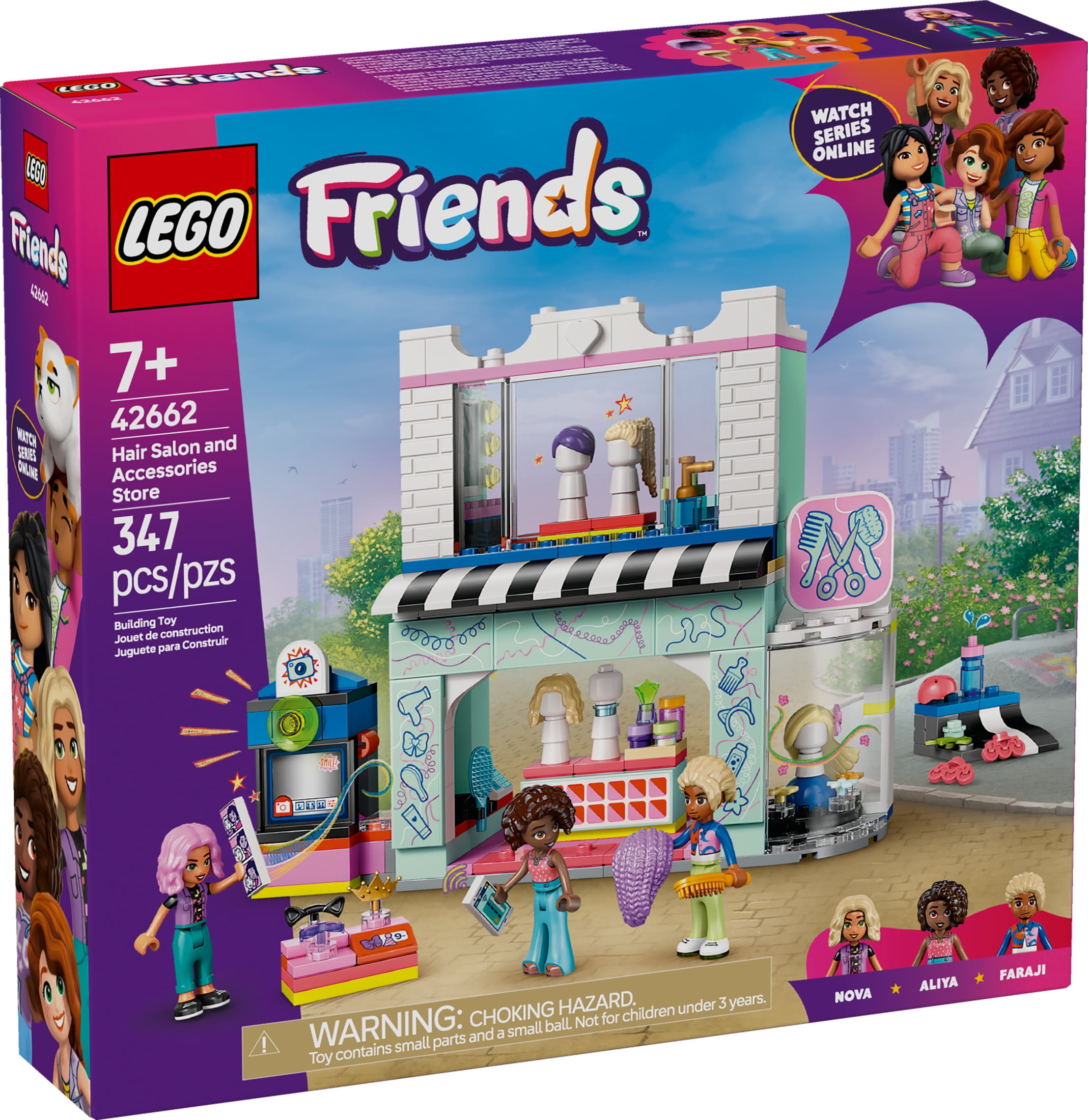 LEGO Friends Hair Salon and Accessories Store Toy Building Set - Hair Salon Toy for Girls and Boys, Ages 7+ - Gift Idea for Kids Birthday - with 3 Minidolls - 42662