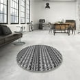 thumbnail image 3 of Ahgly Company Indoor Square Patterned Charcoal Black Area Rugs, 7' Square, 3 of 6