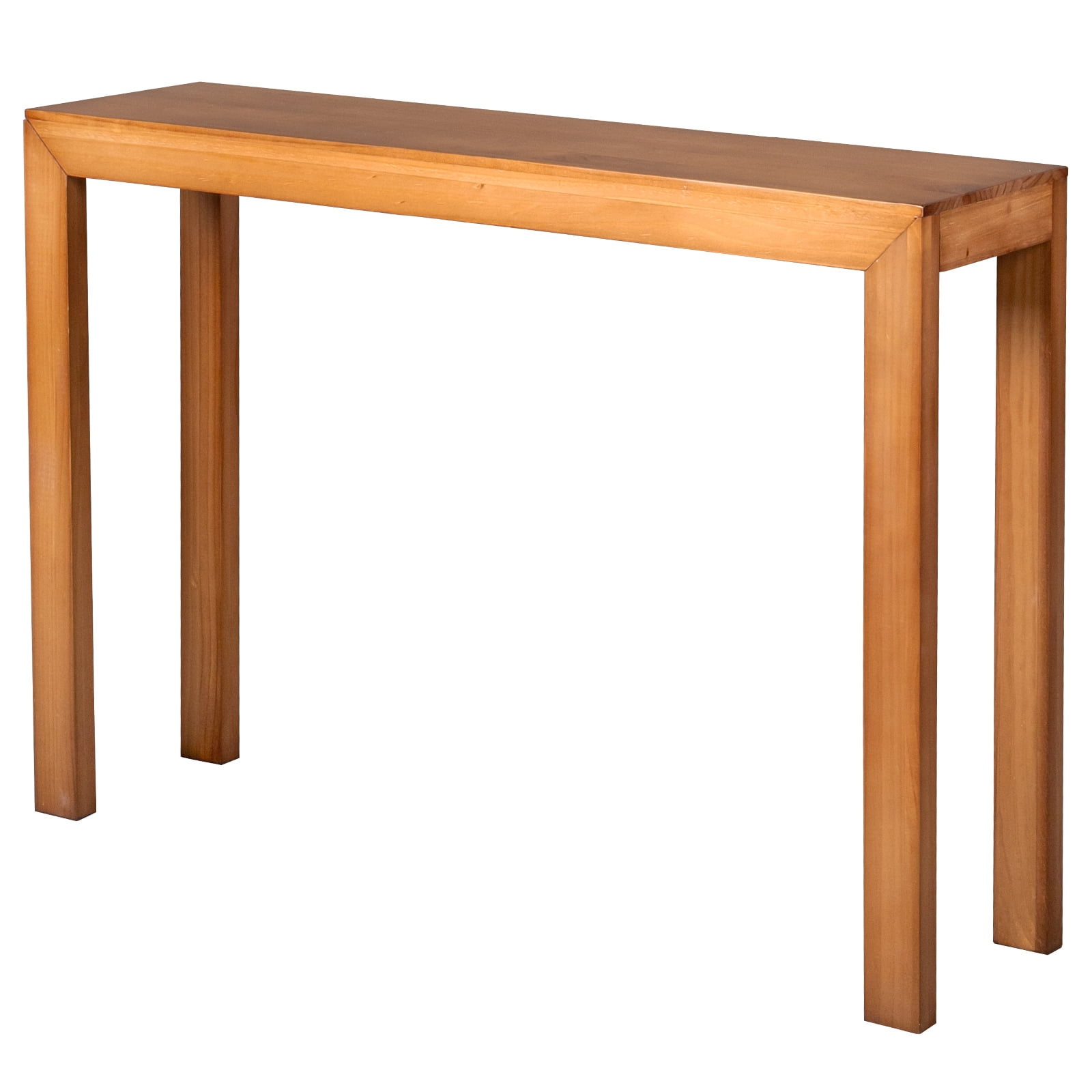 Zimtown Modern Console Table for Entryway, 46" Long Simplistic Sofa Table Narrow Hallway Foyer Table for Living Room, Honey Wood