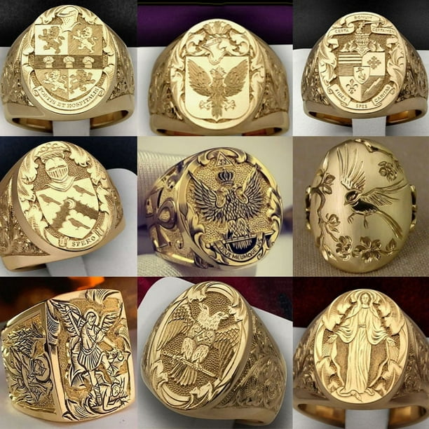 Anillos conmemorativos griegos antiguos para hombres y mujeres talla 11. JM JM Walmart en linea