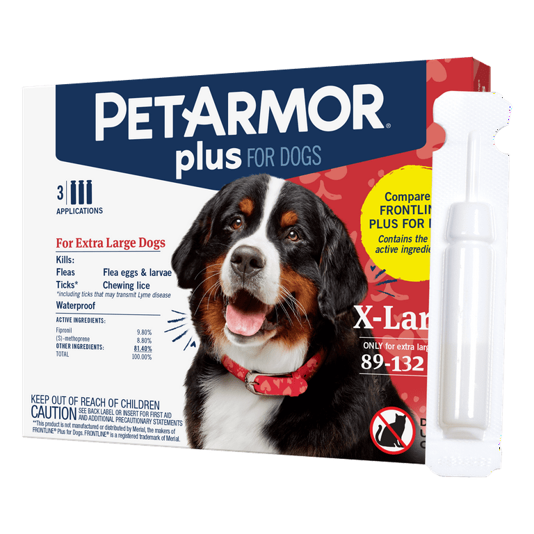 PetArmor Plus Flea Tick Prevention for Extra Large Dogs 89 132 lbs 3 Month Supply